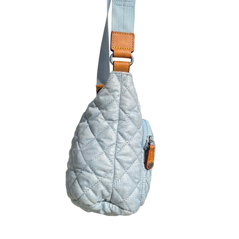 MZ Wallace Metro Scout Deluxe Crossbody Shoulder Bag Stone Blue - Picture 8 of 13